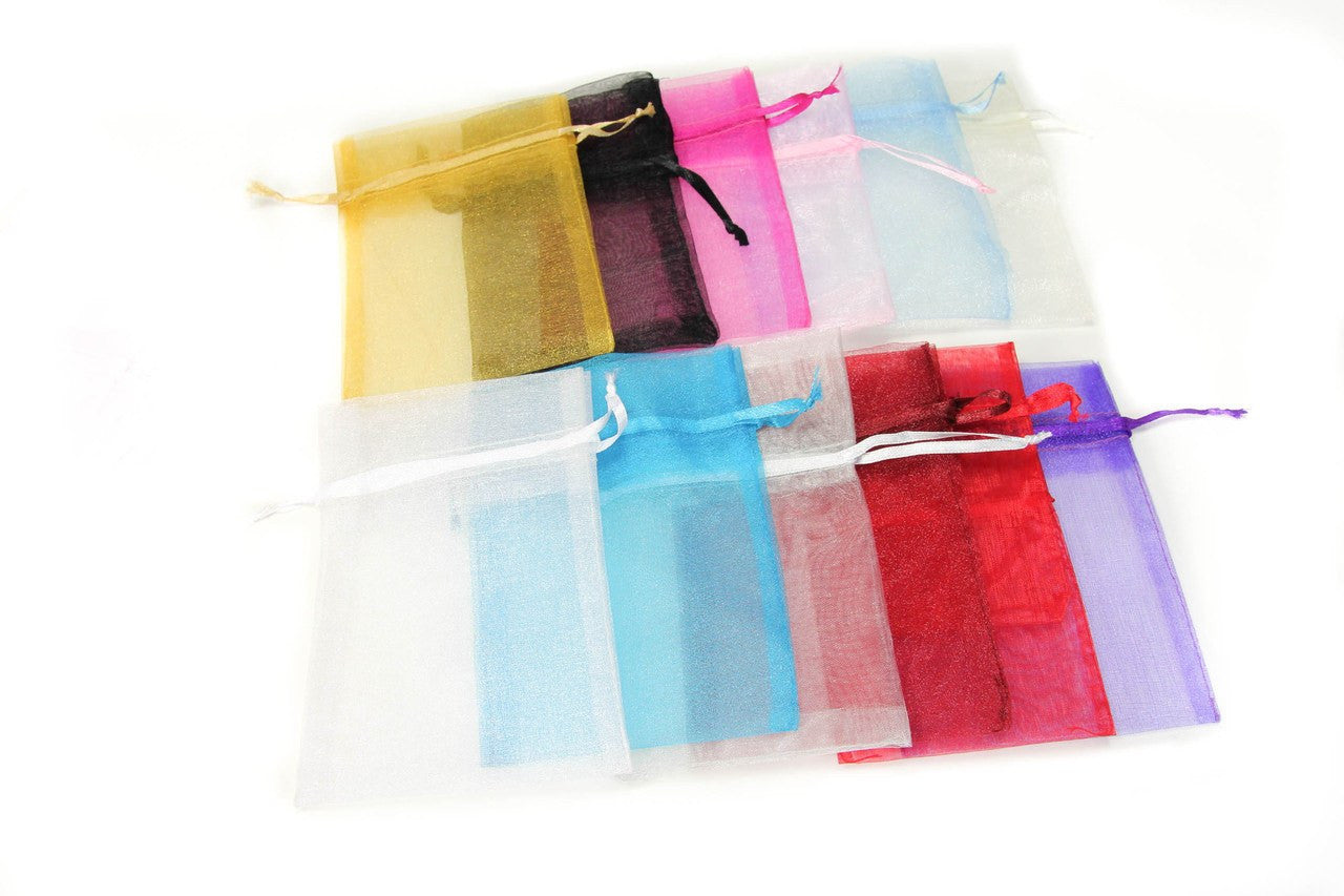 12 pcs, 3"x 4" Organza Pouches