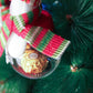 Christmas Snowman with Knitted Beanie Treat/Candy Container