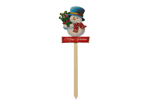 Christmas Snowman with Presents "Merry Christmas" Pick