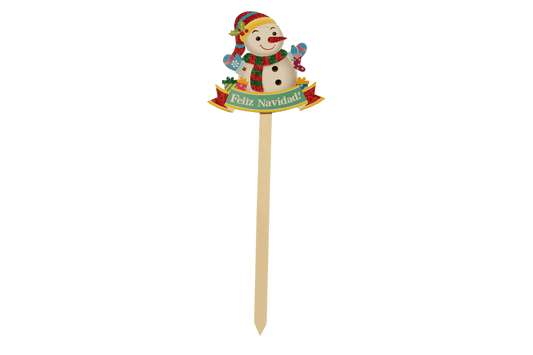 Feliz Navidad! Snowman with Gift Picks