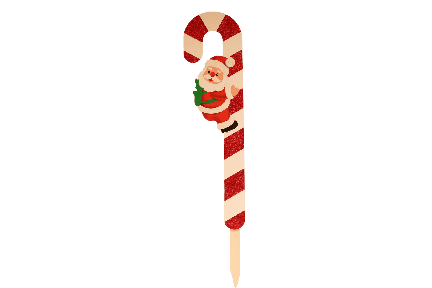 Christmas Santa Claus Climbing Candy Cane Pick (1 piece)