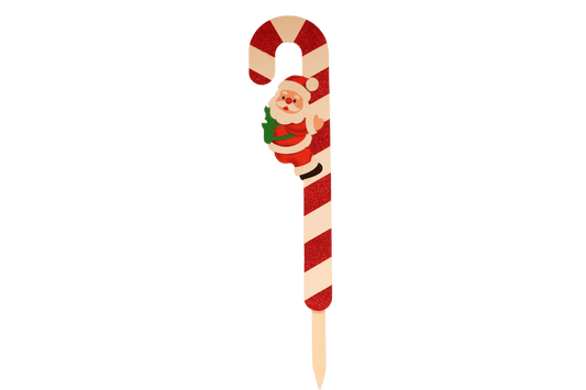 Christmas Santa Claus Climbing Candy Cane Pick (1 piece)