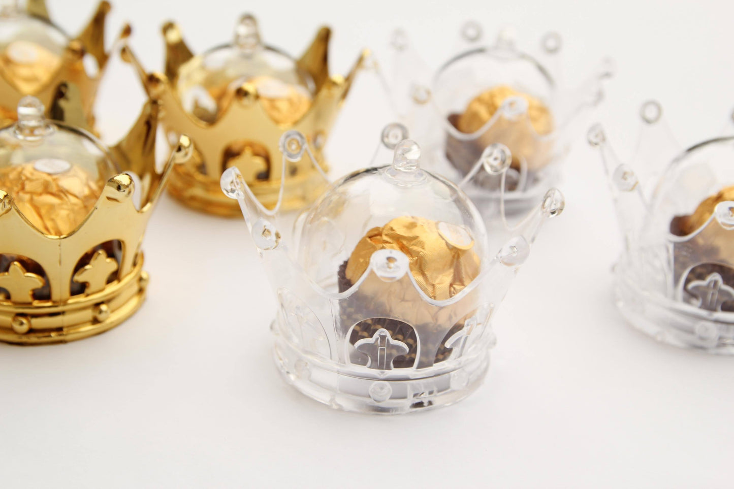 Acrylic Crown Candy & Treats Favor Containers (12 pcs)