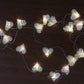 Decorative Wired White Heart Lights (12 feet)