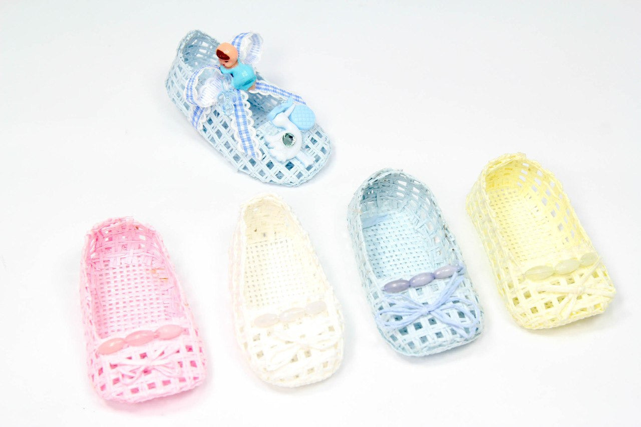 12 pcs-Woven Baby Favor Shoes