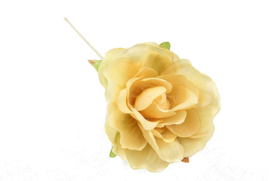 6 pcs-Rose w/ Metal Stalk
