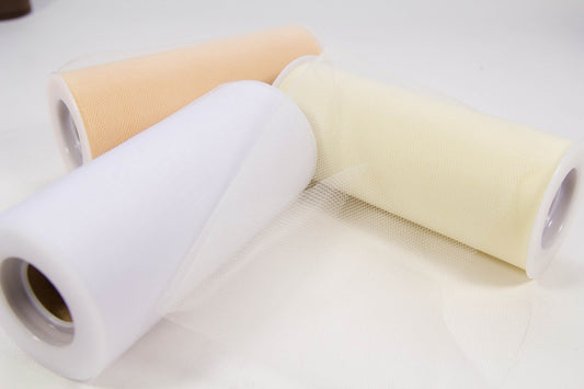 25 yards- White Tulle 6"