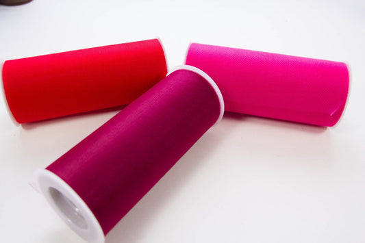 25 yards- Hot Pink Tulle 6"