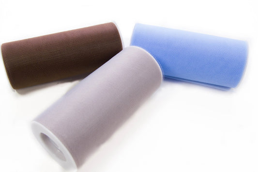 25 yards- Brown Tulle 6"