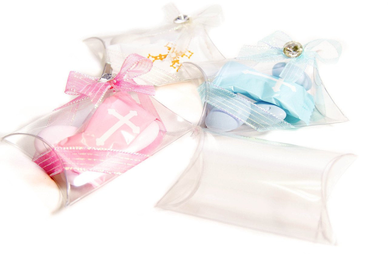 12 pcs-Transparent Pillow Box (Wide)