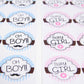24 pcs-"It's a Boy!" and "It's a Girl!" stickers