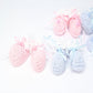 6 Pairs (12 pcs)-Knitted Baby Booties (Blue & Pink)