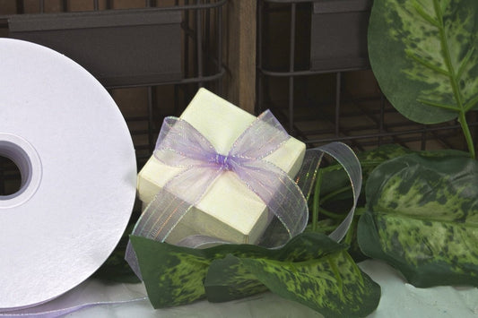 50 yards-Lavender Corsage Ribbon (3/8" & 5/8")