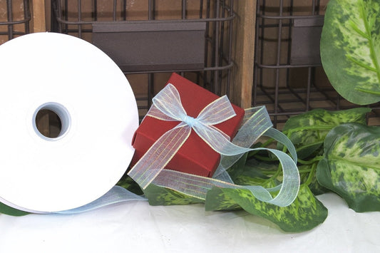 50 yards-Light Blue Corsage Ribbon (3/8" & 5/8")