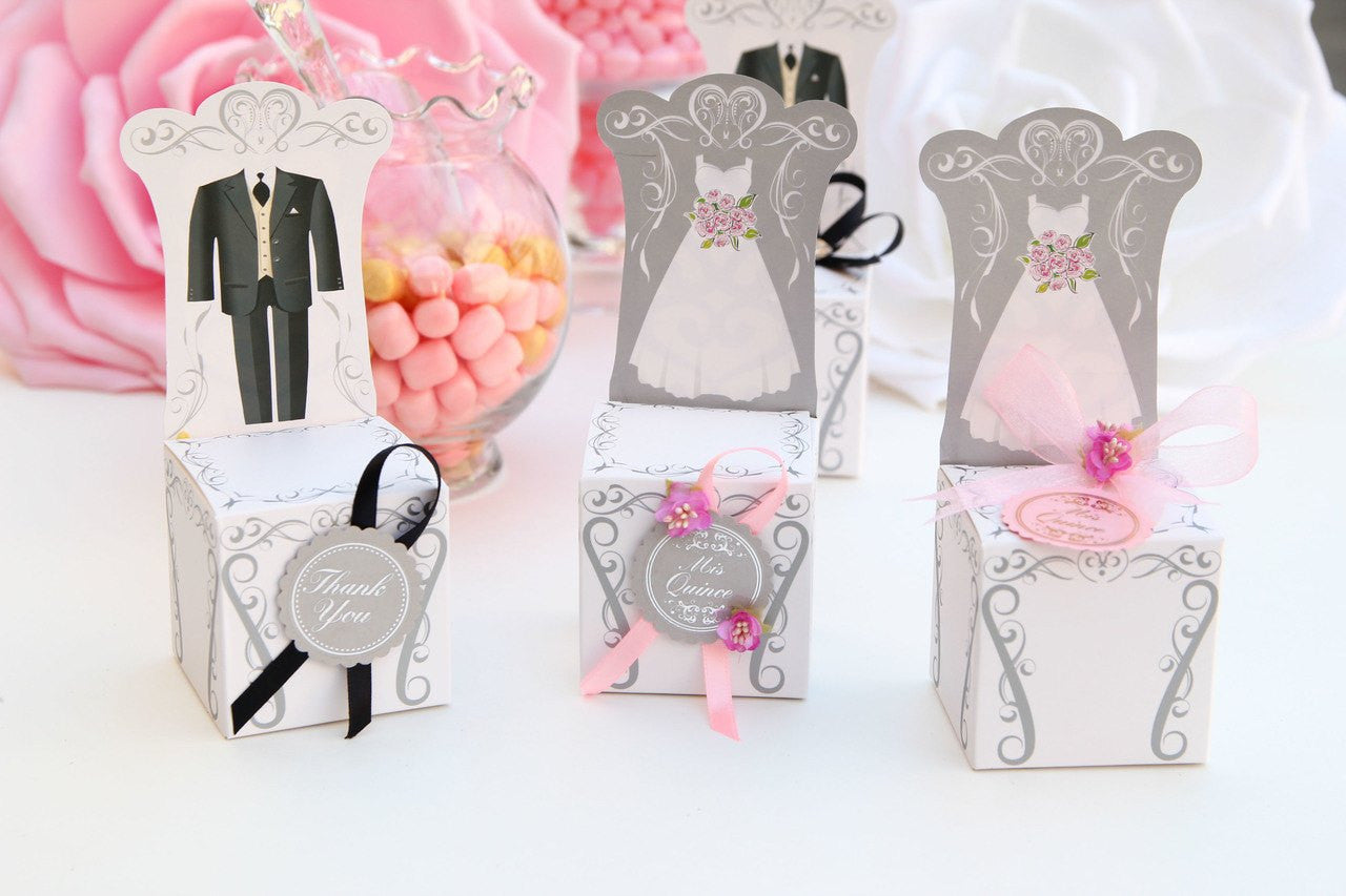 Mis Quinces Favor Chair Boxes (Suit & Dress)