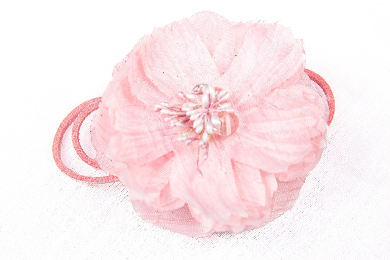 6 pcs- Pink Flower Blossom w/clip