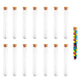 6" Clear Plastic Tubes With Cork 20ml, (20 Pcs)