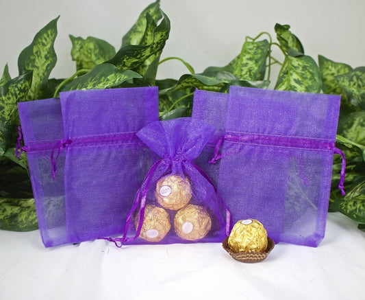 12 pcs-Purple Organza Pouches 4Ì__Ì__åÎå x 5Ì__Ì__åÎå