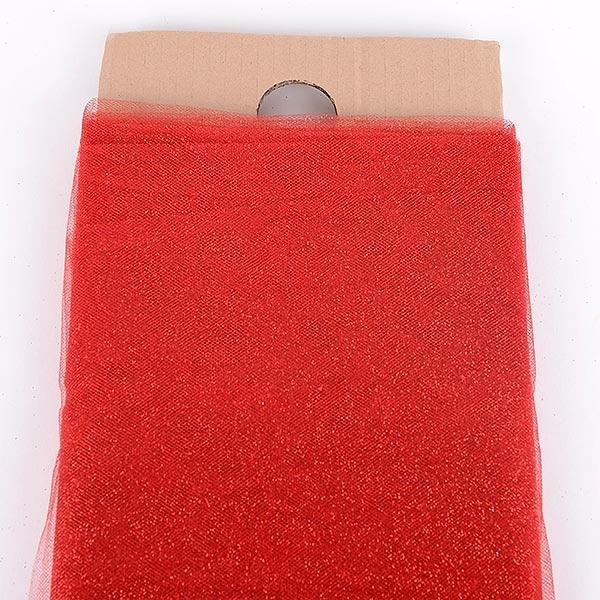 Red Glitter Tulle 54" x 10 Yards