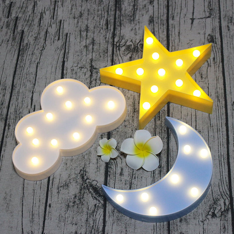 Twinkle Stars Cloud, Moon, Star LED Light for Home Decor, Walls, Backdrops, Desks, Night Light (Battery Operated)