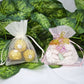 12 pcs-White Organza Pouches 4" x 5"