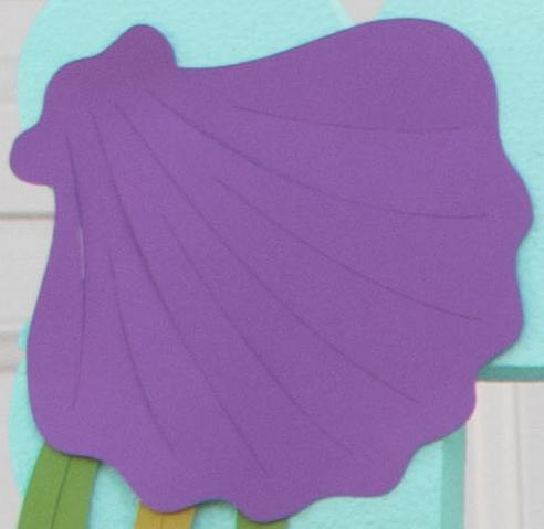 5" Purple Shells Die-cuts (4 pieces)