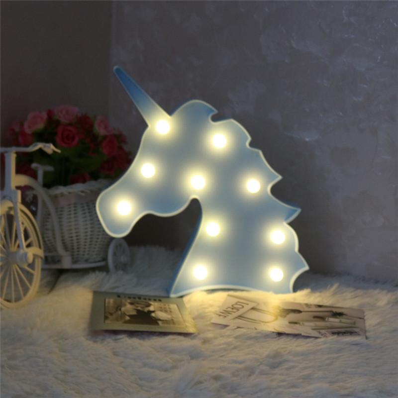 LED Unicorn Head Night Light