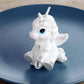 White Magical Unicorn Birthday Cake Topper Candle (1 piece)