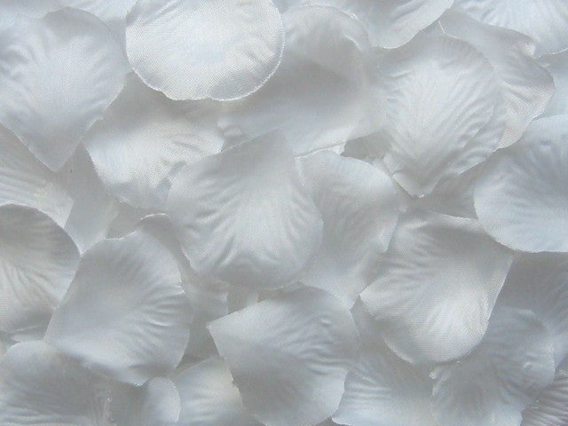 Silk Rose Petals - White Rose - 200 ct