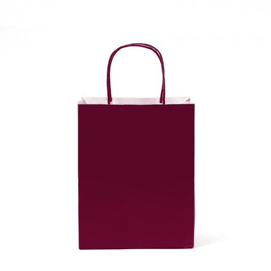 12 pcs- Solid Burgundy Color Kraft Bag 8" x 10"