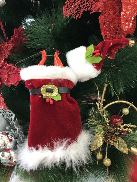 Christmas Mrs. Claus Red Dress & Hat Tree Decoration