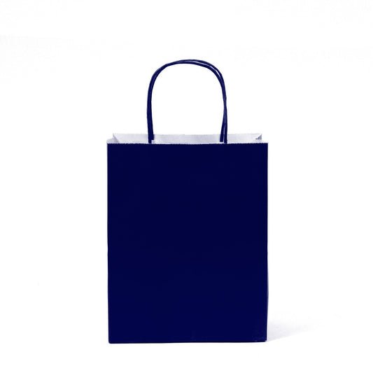 12 pcs- Solid Navy  Color Kraft Bag 8" x 10"