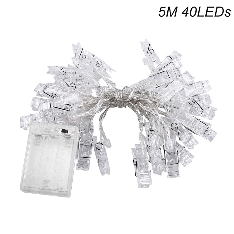 20/40 LED Photo Clip String Fairy Lights (Battery Operated)