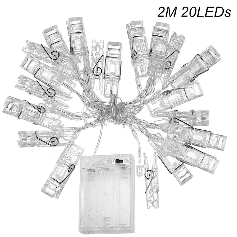 20/40 LED Photo Clip String Fairy Lights (Battery Operated)