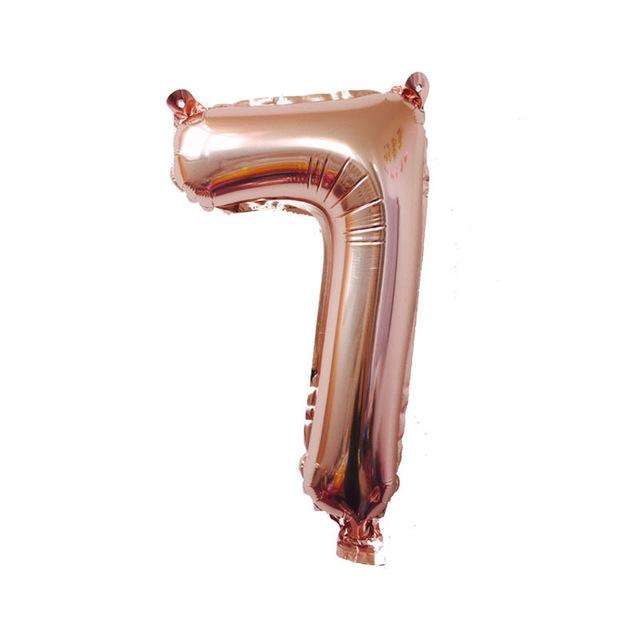 1 Ct- 40" Rose Gold Number Foil Helium Balloons for Backdrops