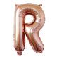 1 Ct- 16" Rose Gold A-Z Letter Aluminum Foil Balloon Backdrop Decoration