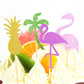 Tropical/Hawaiian/Luau Party Banner, Cupcake Toppers, Fans, Photo Booth Props & Tassels (31 pieces Set)