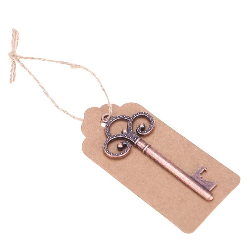 24 Metal Key Favor Wine Bottle Openers with Tags