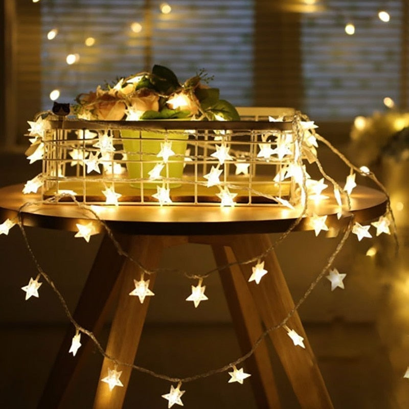 2M/5M LED Garland Twinkle Star Lights (Battery Operate)