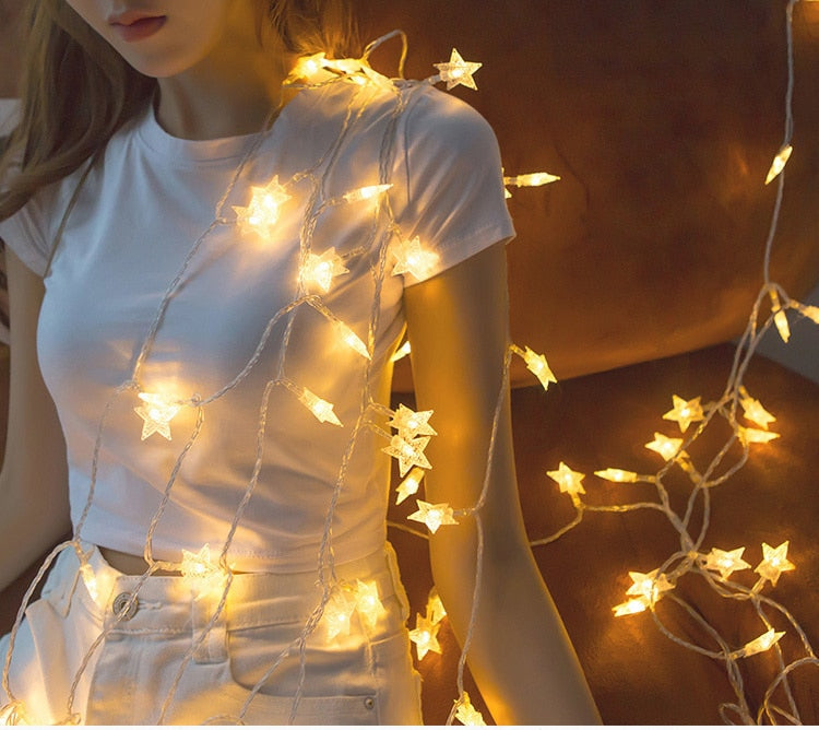 2M/5M LED Garland Twinkle Star Lights (Battery Operate)