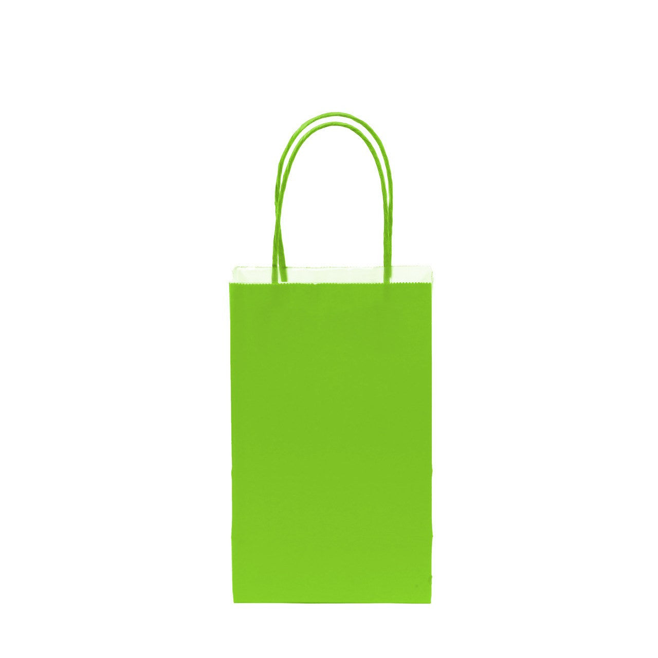 12 pcs- Solid Lime Green Color Kraft Bag 5" x 8.25"