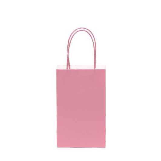 12 pcs- Solid Light Pink Color Kraft Bag 5" x 8.25"