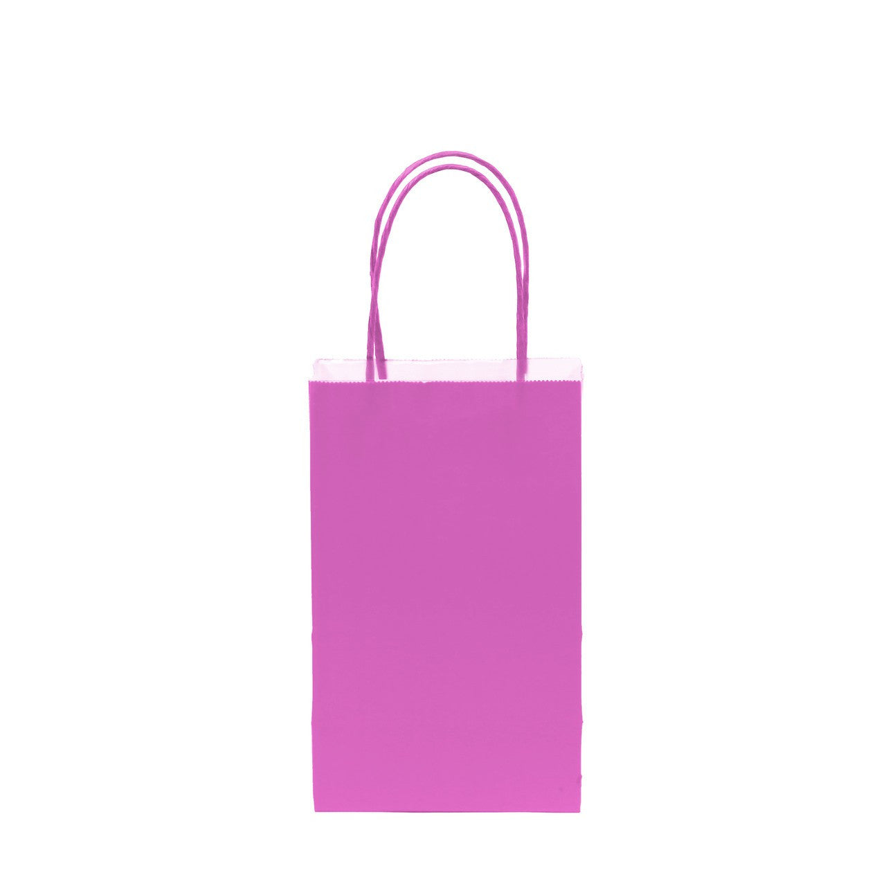 12 pcs- Solid Hot Pink Color Kraft Bag 5" x 8.25"