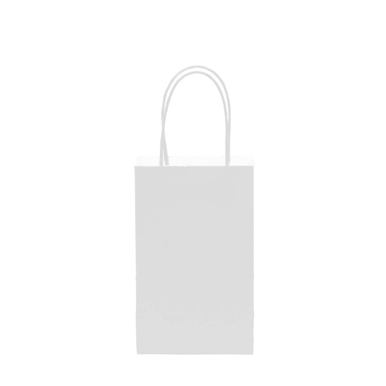 12 pcs- Solid White Color Kraft Bag 5" x 8.25"