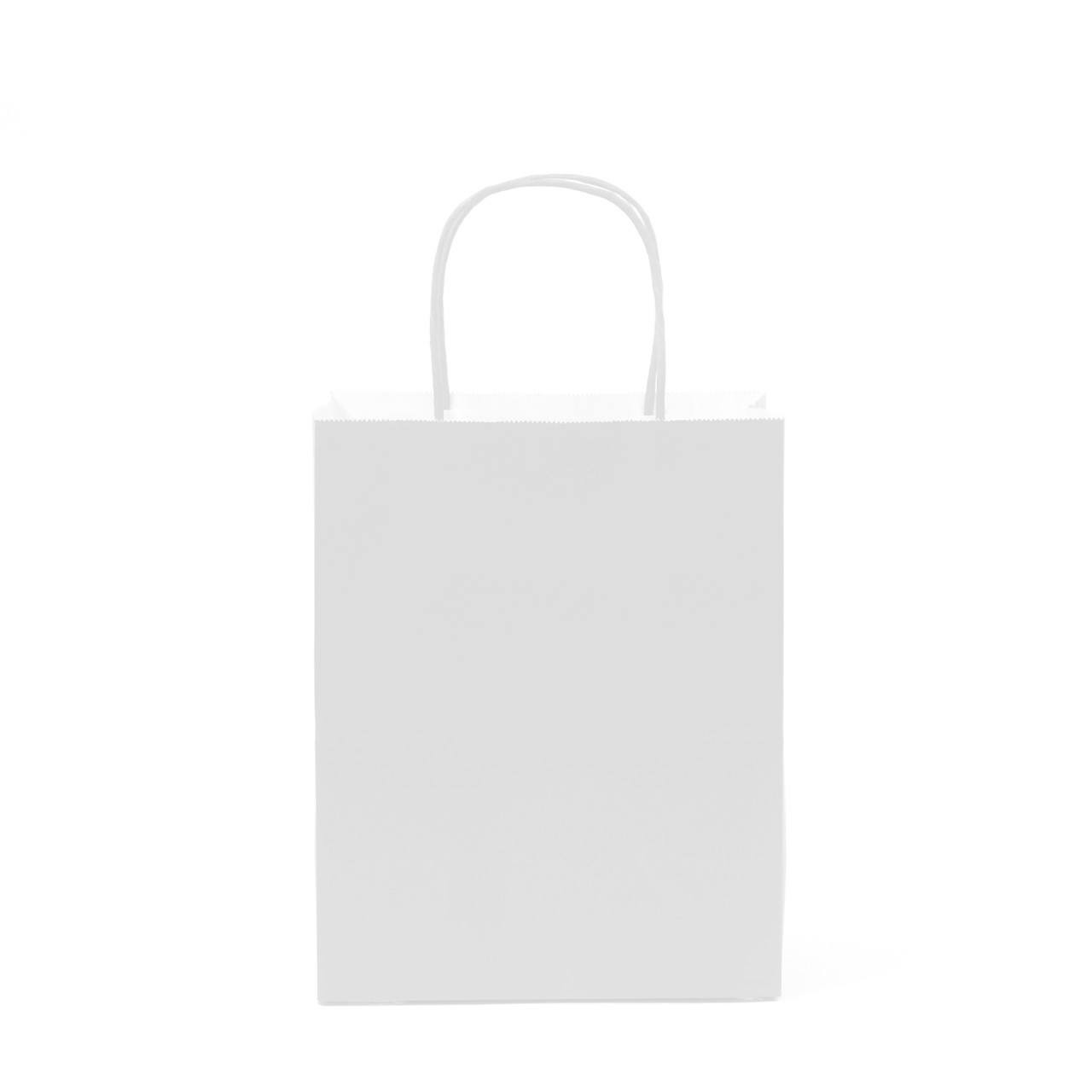 12 pcs- Solid White Color Kraft Bag 8" x 10"